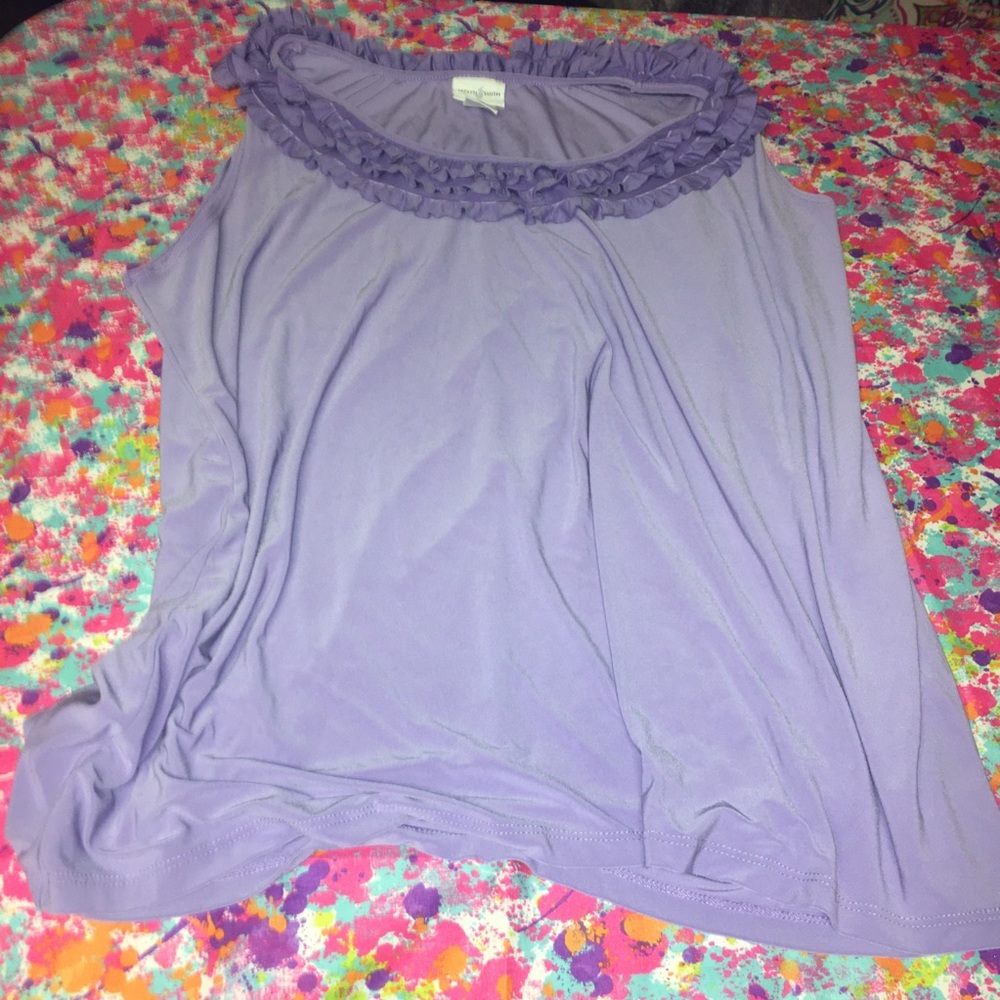 Y2K Jaclyn Smith ruffle blouse top